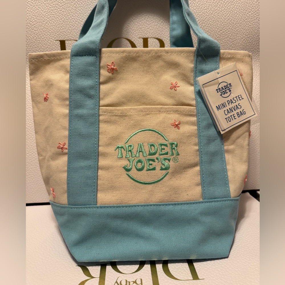 Trader Joe’s Mini Pastel Canvas Tote Bag